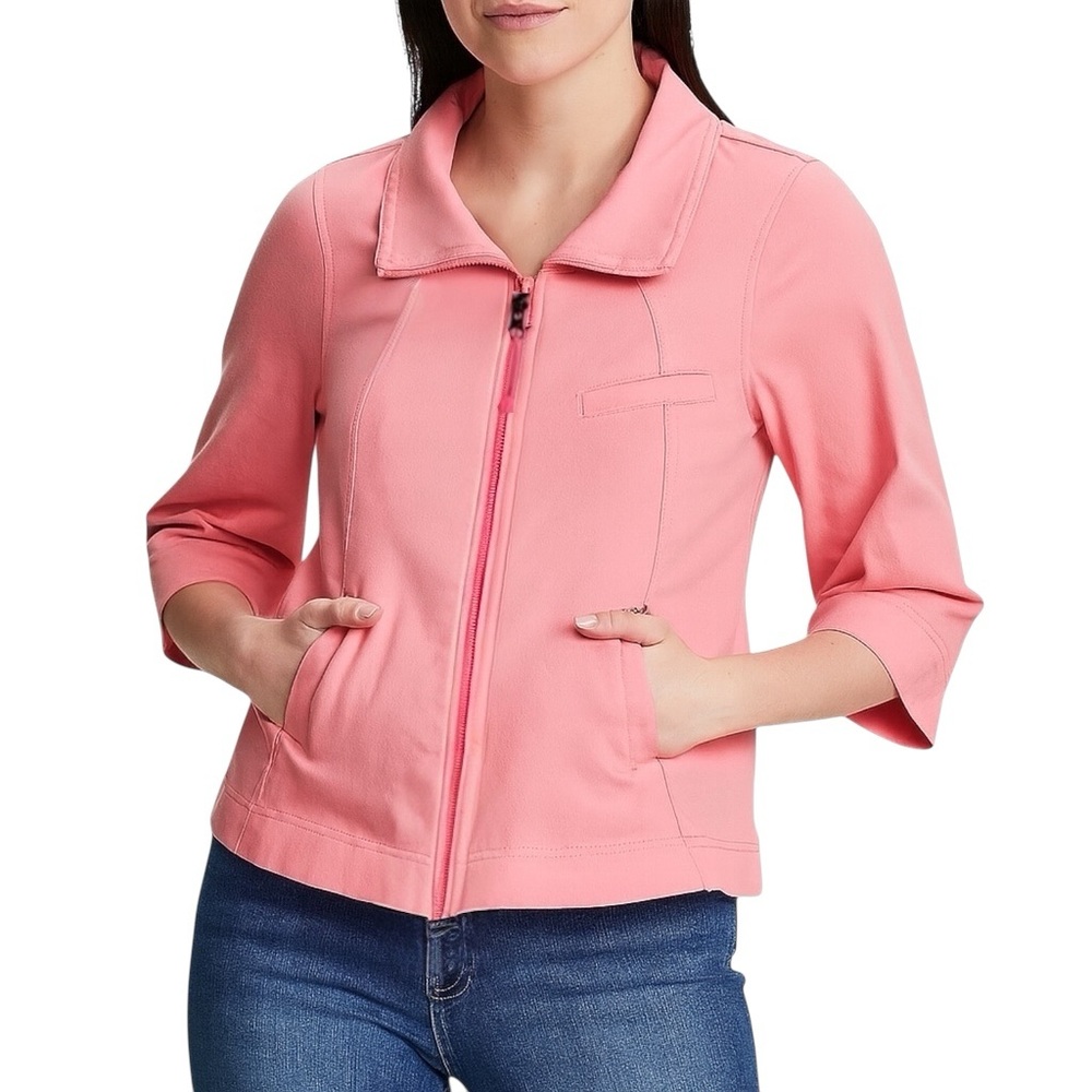 Lululemon Pink Short Sleeve Cropped Zip Jacket Size 2